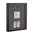 thumbnail image 1 of ArtToFrames 18x24 Inch Shadow Box Picture Frame, with a Satin Black Tall 1 Wide Shadowbox frame and Mountain Grey Mat Backing (4654), 1 of 1