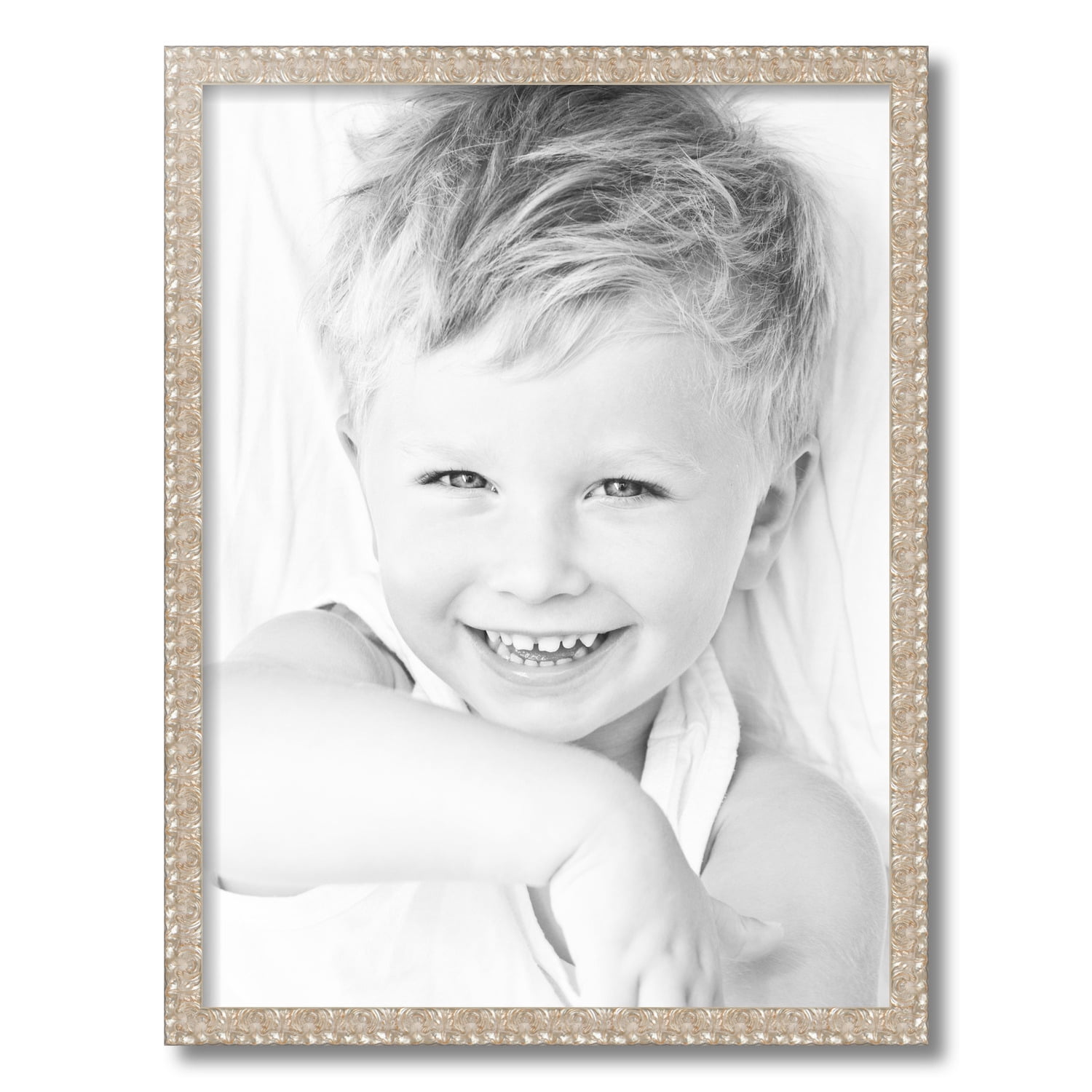 ArtToFrames 18x24 Inch Silver Thin Picture Frame, This Silver Wood Poster Frame is Great for Your Art or Photos, Comes with 060 Plexi Glass (4904)