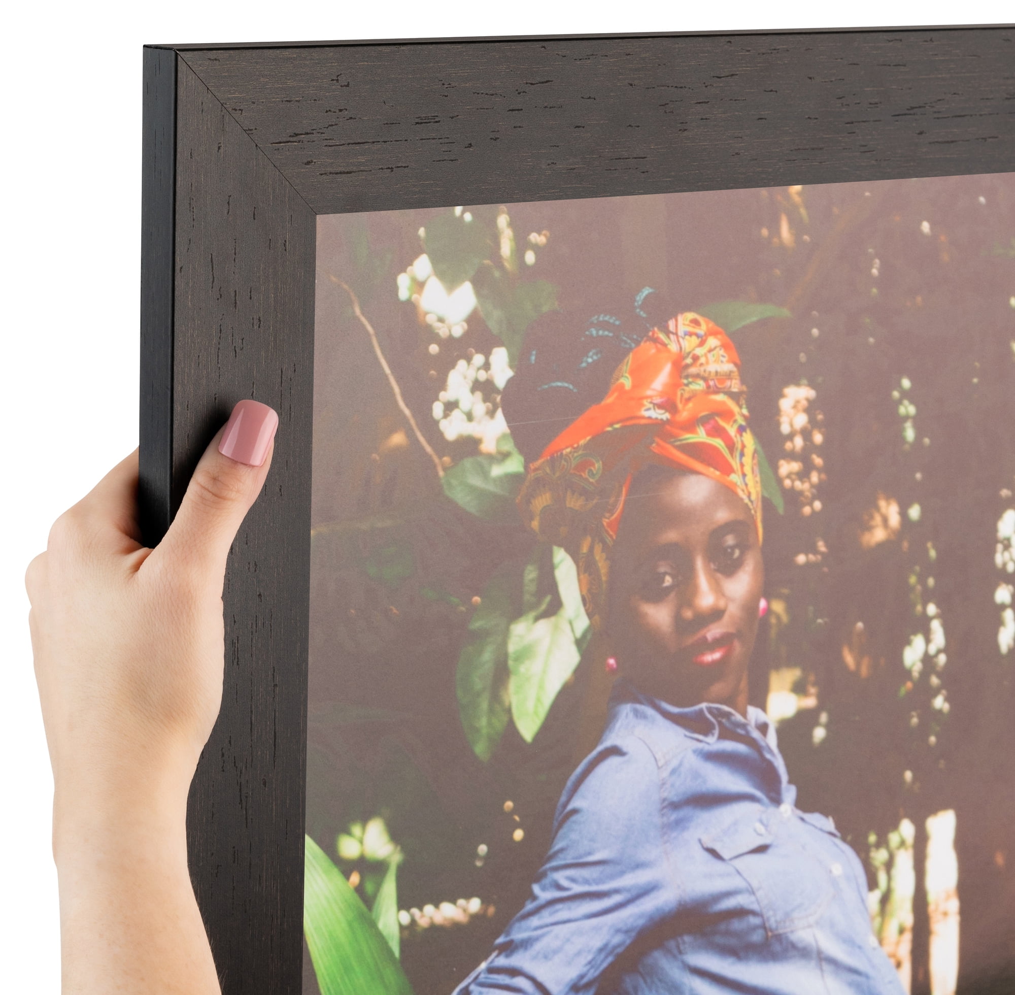 ArtToFrames 18x24 Inch Walnut Picture Frame, This Brown MDF Poster Frame is Great for Your Art or Photos, Comes with 060 Plexi Glass (3914)
