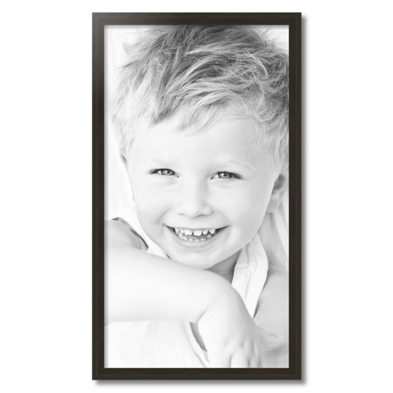 ArtToFrames 18x33" Brown Picture Frame, Brown Wood Poster Frame, with Regular Acrylic and 2 (FBPL-4886)