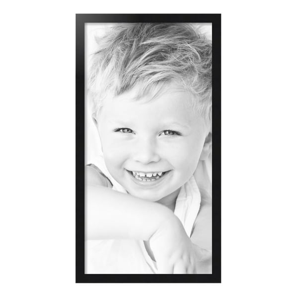 ArtToFrames 18x35 inch Black Steel Picture Frame, Black MDF Poster Frame (4639)