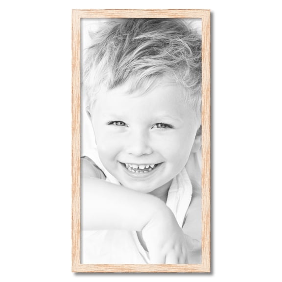ArtToFrames 18x36 Inch Knotty Pines Pecan with White Wash Picture Frame, This White Wood Poster Frame is Great for Your Art or Photos, Comes with 060 Plexi Glass (4771)
