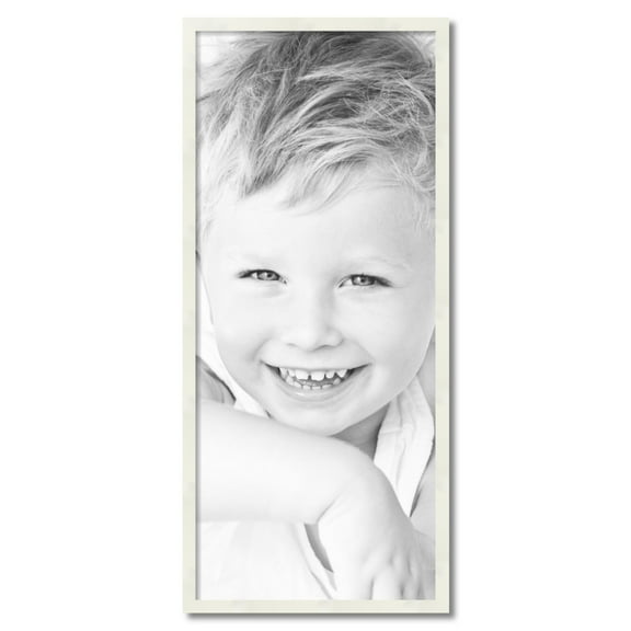 ArtToFrames 18x42 inch White Picture Frame, White 18" x 42" Wood Poster Frame (WOM-5140) 1234