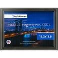 thumbnail image 1 of ArtToFrames 19.3x13.8 Inch - 49x35 CM Black Puzzle Frame for 500 piece Puzzles.1.25 Inch Custom Wood Puzzle Frames, Antique Black - Comes with Regular Glass, 1 of 5