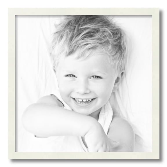 ArtToFrames 19" x 19" White Picture Frame, 19x19 inch White Wood Poster Frame (WOM-5138)