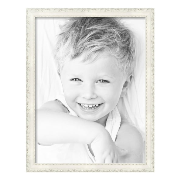 ArtToFrames 19" x 25" Classic White Picture Frame, 19x25 inch White Wood Poster Frame (WOM-5004), Pack
