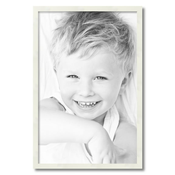 ArtToFrames 19" x 29" White Picture Frame, 19x29 inch White Wood Poster Frame (WOM-5140)