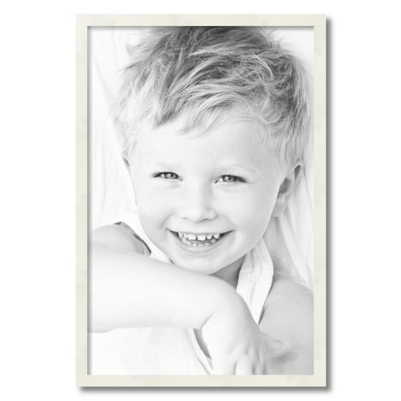 ArtToFrames 19" x 29" White Picture Frame, 19x29 inch White Wood Poster Frame (WOM-5140)