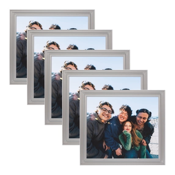 ArtToFrames 19" x 31" Silver Picture Frame, 19x31 inch Silver Wood Poster Frame (WOM-5388), 5 Pack