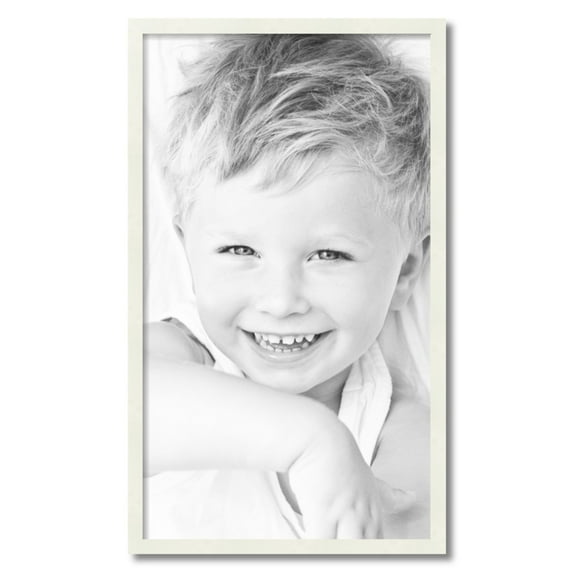 ArtToFrames 19" x 33" White Picture Frame, 19x33 inch White Wood Poster Frame (WOM-5138)