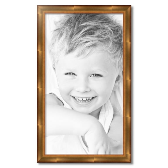 ArtToFrames 19" x 34" Gold Leaf Picture Frame, 19x34 inch Gold Wood Poster Frame (WOM-4947)