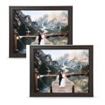 thumbnail image 1 of ArtToFrames 19" x 35" Walnut Picture Frame, 19x35 inch Brown MDF Poster Frame (WOM-4106), 2 Pack, 1 of 8