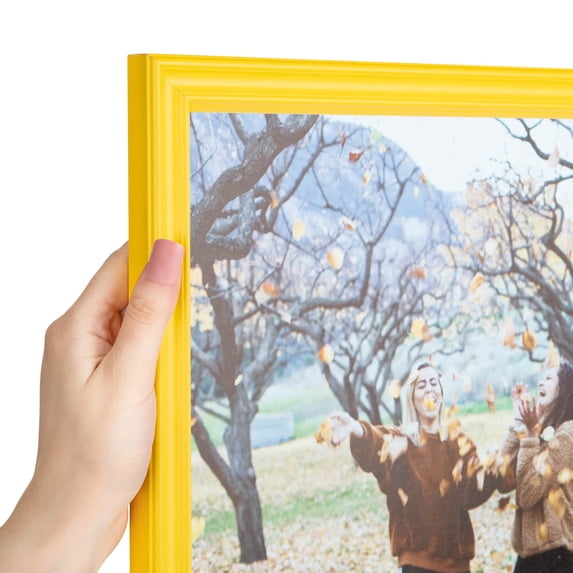 ArtToFrames 19x20 inch Yellow Picture Frame, Yellow Wood Poster Frame (4265)