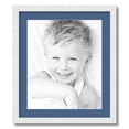 thumbnail image 1 of ArtToFrames 19x22" Matted Picture Frame with 15x18" Single Mat Photo Opening Framed in 1.25" Satin White Frame and 2" Royal Mat (FWM-3966-19x22), 1 of 8