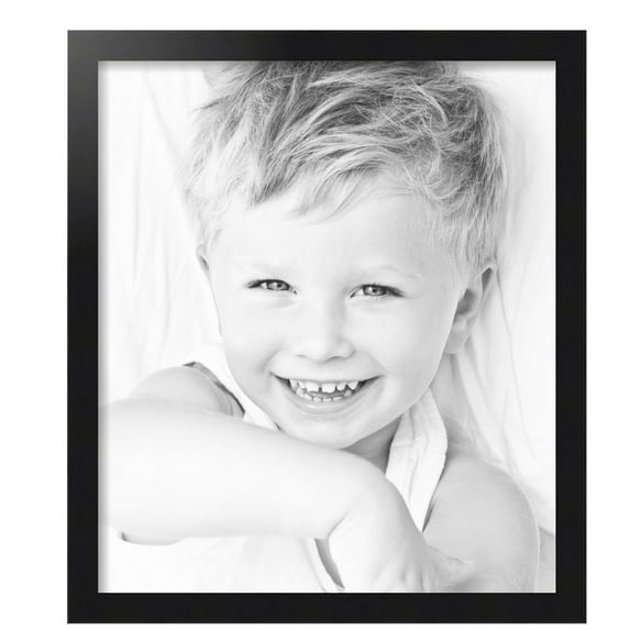 ArtToFrames 19x22 inch Black Steel Picture Frame, Black MDF Poster Frame (4639)