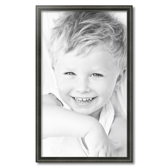 ArtToFrames 19x32 inch Antique Black Picture Frame, Black 19" x 32" Wood Poster Frame (WOM-5106) 1234