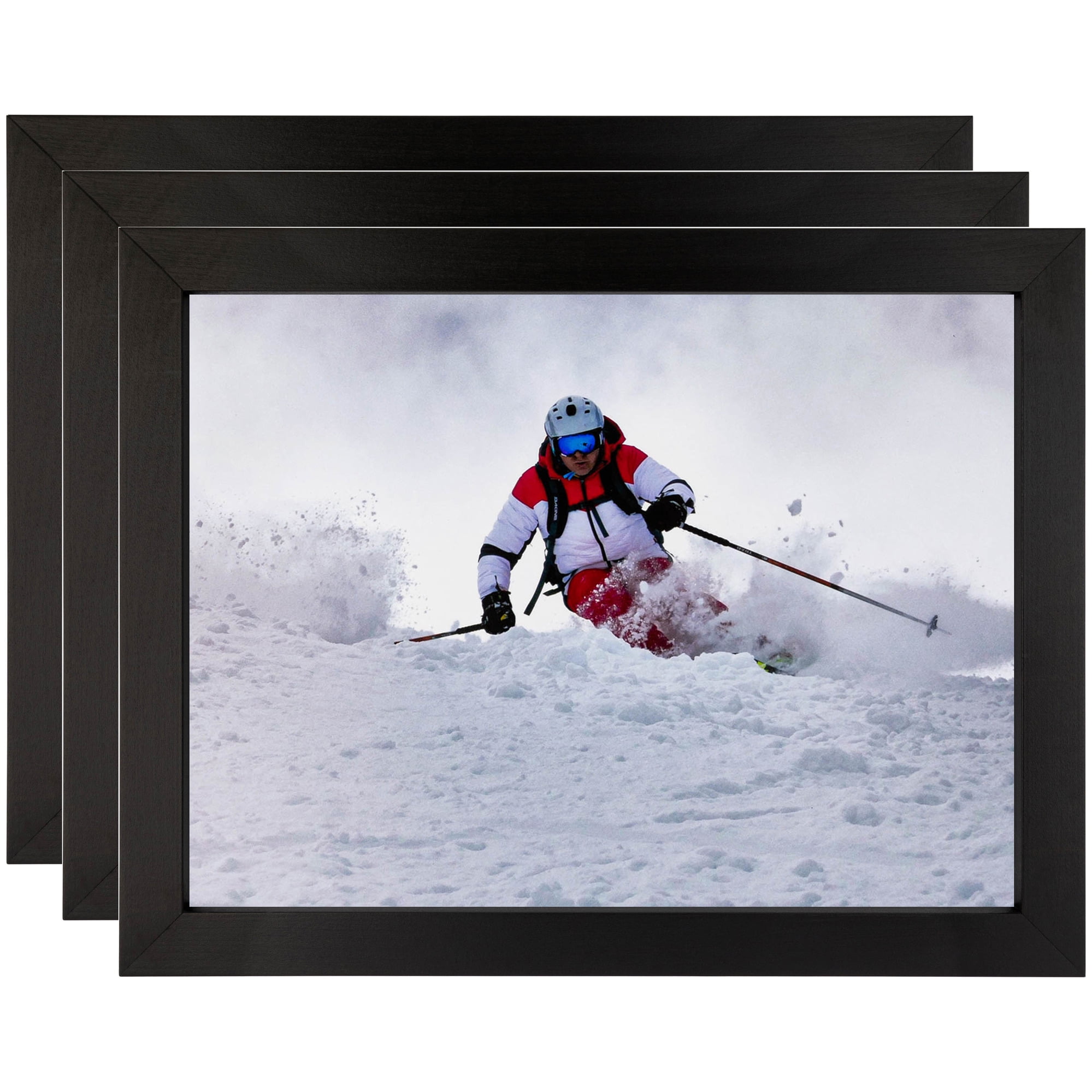 ArtToFrames 20" x 20" Black Stain Picture Frame, 20x20 inch Black Wood ...