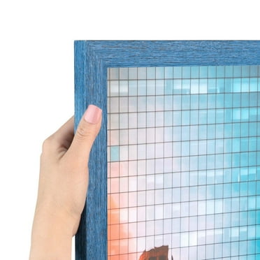 ArtToFrames 20" x 20" Blue Picture Frame, 20x20 inch Blue Wood Poster Frame (WOM-4427)