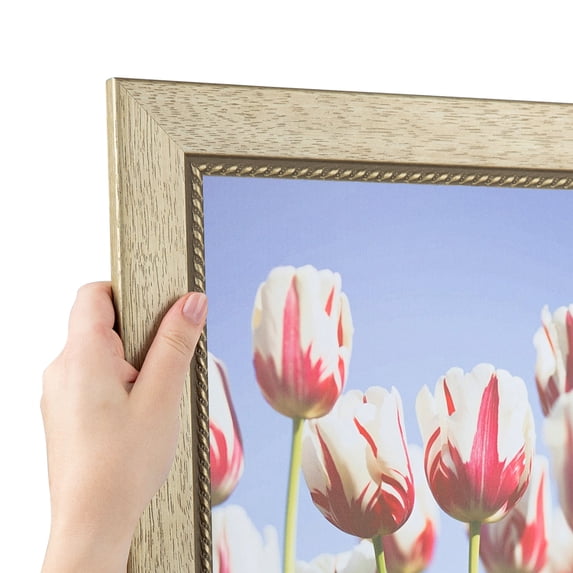 ArtToFrames 20" x 21" Metallic Gold with Ornate Detail Picture Frame, 20x21 inch Gold Wood Poster Frame (WOM-4576)