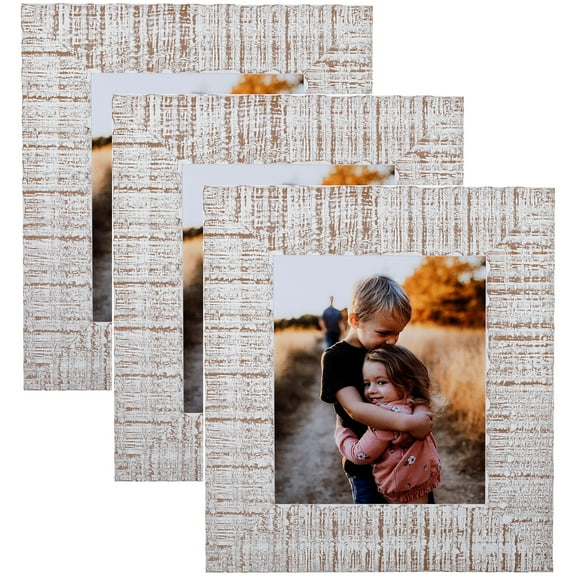 ArtToFrames 20" x 22" white wash Picture Frame, 20x22 inch Multi Wood Poster Frame (WOM-5163), 3 Pack