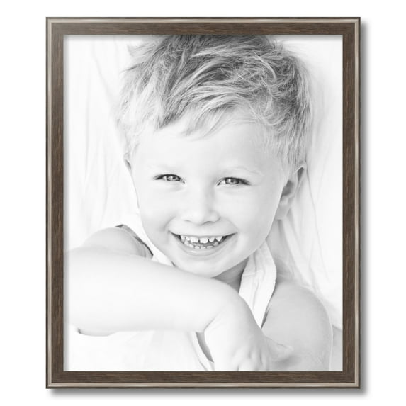ArtToFrames 20" x 24" Contrast Grey Picture Frame, 20x24 inch Gray Wood Poster Frame (WOM-4930)