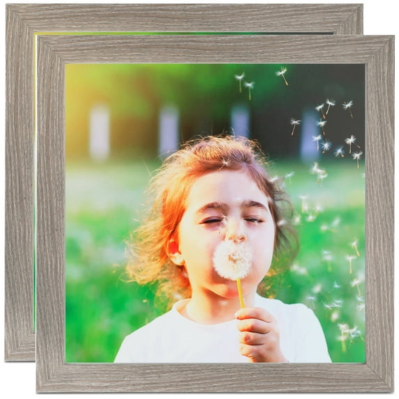 ArtToFrames 20" x 24" Gray Oak Picture Frame, 20x24 inch Brown MDF Poster Frame (WOM-4300), 2 Pack