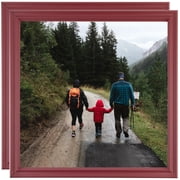 ArtToFrames 20" x 24" Red Picture Frame, 20x24 inch Red Wood Poster Frame WOM-4155, 2 Pack