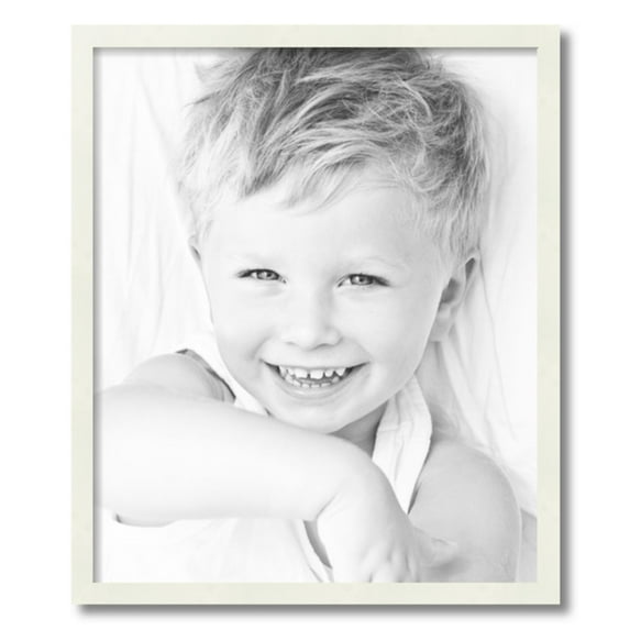 ArtToFrames 20" x 24" White Picture Frame, 20x24 inch White Wood Poster Frame (WOM-5138), 1 Pack