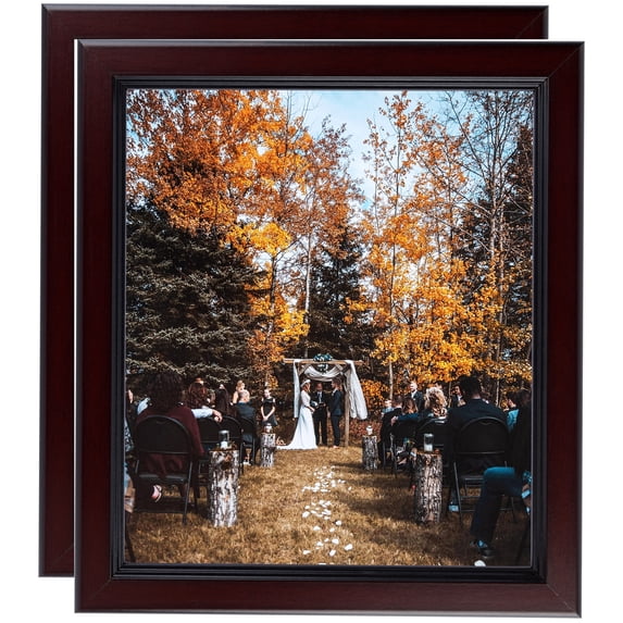 ArtToFrames 20" x 24" Windsor Mahogany Picture Frame, 20x24 inch Brown MDF Poster Frame (WOM-4684), 2 Pack