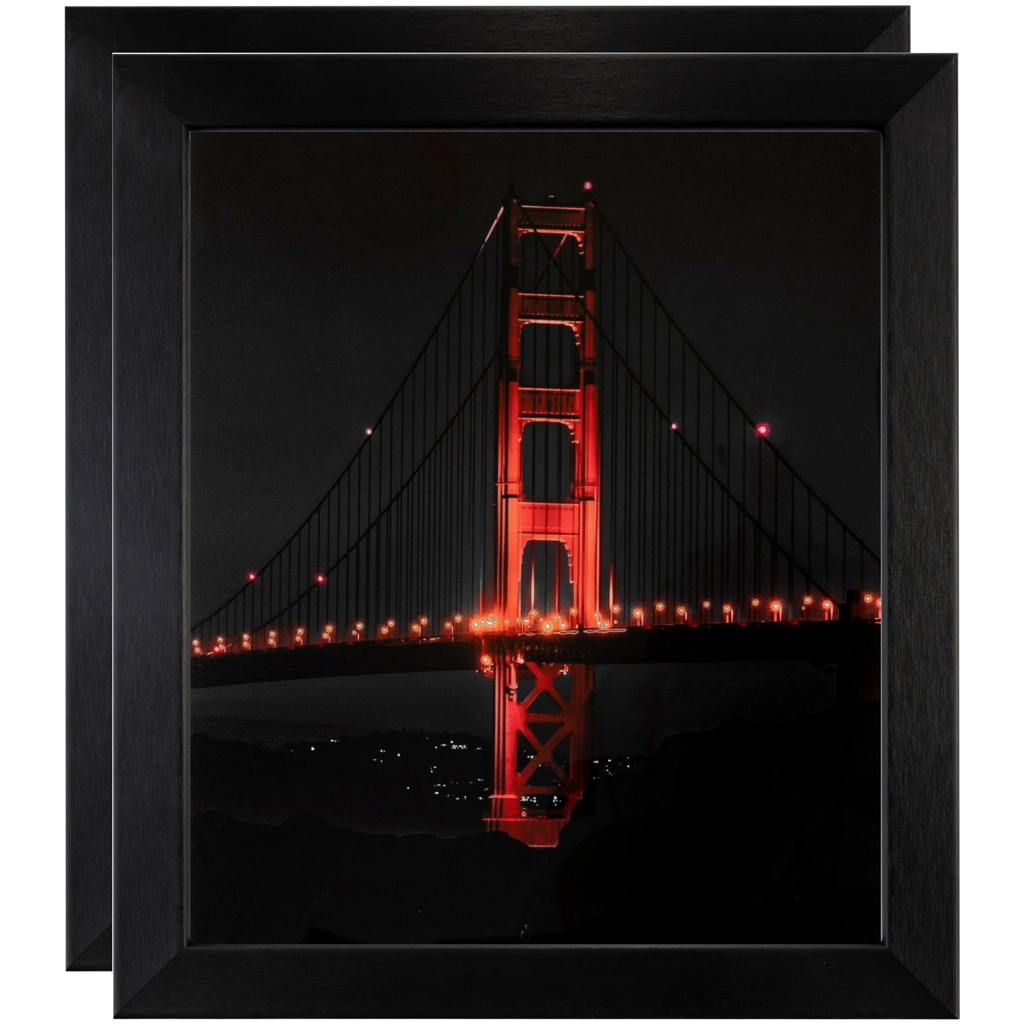 ArtToFrames 20" x 28" Black Steel Picture Frame, 20x28 inch Black MDF Poster Frame (WOM-4639), 2 Pack