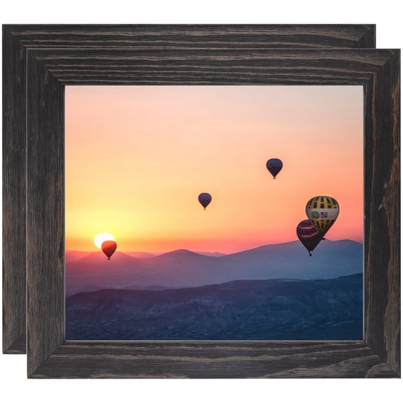 ArtToFrames 20" x 30" Black Picture Frame, 20x30 inch Black Wood Poster Frame (WOM-4288), 2 Pack