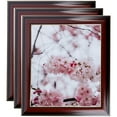 thumbnail image 1 of ArtToFrames 20" x 32" Matte Mahogany with Gold Accent Diploma Picture Frame, 20x32 inch Brown Wood Poster Frame (WOM-5109), 3 Pack, 1 of 6