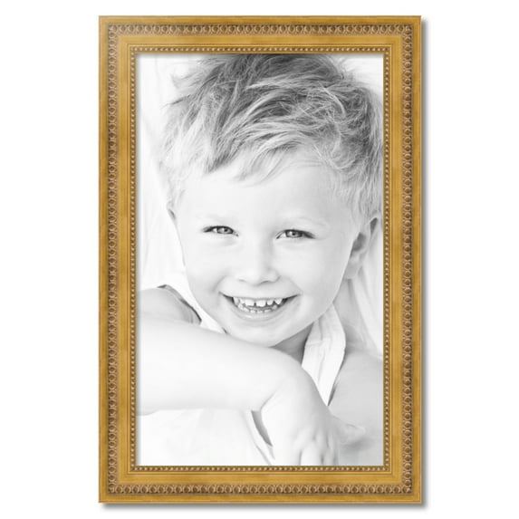 ArtToFrames 20" x 33" Gold Picture Frame, 20x33 inch Gold Wood Poster Frame (WOM-4166)