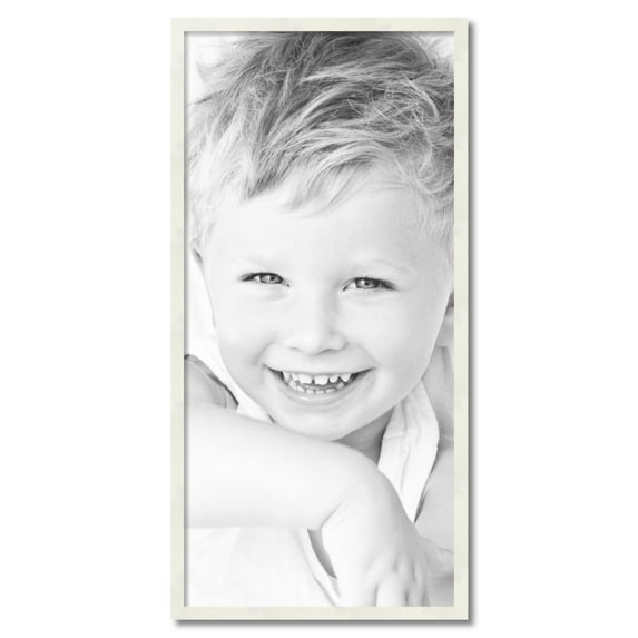 ArtToFrames 20" x 42" White Picture Frame, 20x42 inch White Wood Poster Frame (WOM-5140)