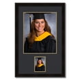 thumbnail image 1 of ArtToFrames 20x16 inch Diploma Frame with Tassel Opening - Framed in Mahogany and Burgundy with Black and Gold Mats, Comes with Regular Plexi Glass and Sawtooth Hanger (D-T-4211-20x16), 1 of 1