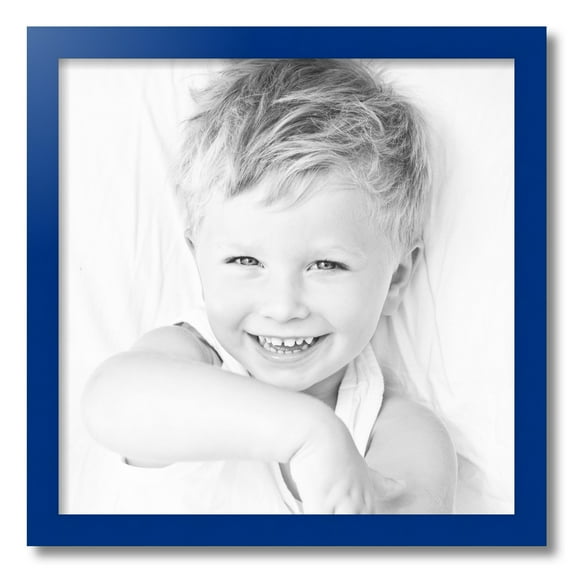 ArtToFrames 20x20 Inch Blue Picture Frame, This Blue Wood Poster Frame is Great for Your Art or Photos, Comes with 060 Plexi Glass (4118)