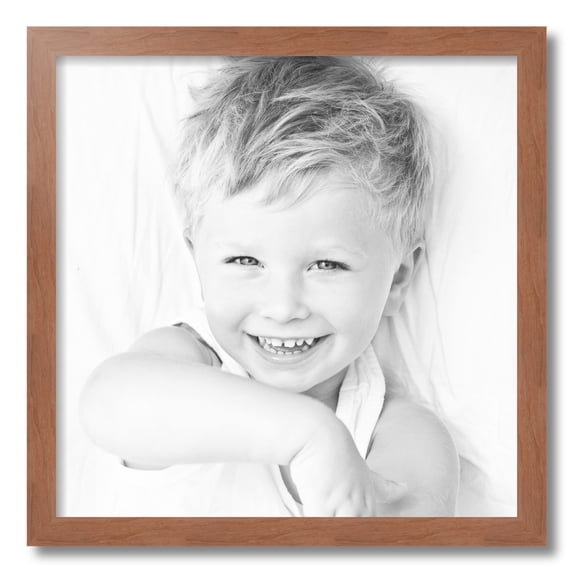 ArtToFrames 20x20 Inch Cherry Picture Frame, This Brown Wood Poster Frame is Great for Your Art or Photos, Comes with 060 Plexi Glass (4848)