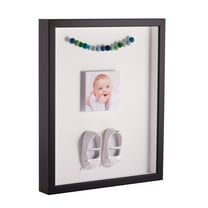 ArtToFrames 20x20 Inch Shadow Box Picture Frame, with a Satin Black Tall 1 Wide Shadowbox frame and Porcelain Mat Backing (4654)