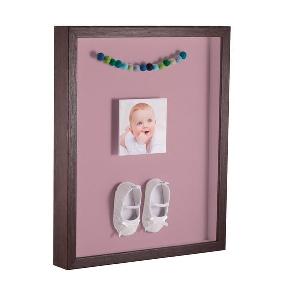 ArtToFrames 20x20 Inch Shadow Box Picture Frame, with a Verlinga Brown 1 Wide Shadowbox frame and Seashell Mat Backing (4656)