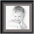 thumbnail image 1 of ArtToFrames 20x20" Matted Picture Frame with 16x16" Single Mat Photo Opening Framed in 1.25" Black Stain on Solid Red Oak and 2" Pewter Mat (FWM-4083-20x20), 1 of 8