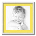 thumbnail image 1 of ArtToFrames 20x20" Matted Picture Frame with 16x16" Single Mat Photo Opening Framed in 1.25" Off White Wash on Ash and 2" Canary Mat (FWM-4098-20x20), 1 of 8