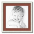 thumbnail image 1 of ArtToFrames 20x20 Matted Picture Frame with 16x16 Single Mat Photo Opening Framed in 1.25 Off White Wash on Ash and 2 Cognac Mat (FWM-4098-20x20), 1 of 1