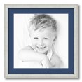 thumbnail image 1 of ArtToFrames 20x20 Matted Picture Frame with 16x16 Single Mat Photo Opening Framed in 1.25 Off White Wash on Ash and 2 Delft Blue Mat (FWM-4098-20x20), 1 of 8