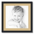 thumbnail image 1 of ArtToFrames 20x20 Matted Picture Frame with 16x16 Single Mat Photo Opening Framed in 1.25 Satin Black and 2 Autumn Gold Mat (FWM-3926-20x20), 1 of 8