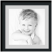ArtToFrames 20x20" Matted Picture Frame with 16x16" Single Mat Photo Opening Framed in 1.25" Satin Black and 2" Candlewick Mat (FWM-3926-20x20)