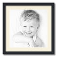 thumbnail image 1 of ArtToFrames 20x20 Matted Picture Frame with 16x16 Single Mat Photo Opening Framed in 1.25 Satin Black and 2 Ivory Mat (FWM-3926-20x20), 1 of 8