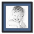 thumbnail image 1 of ArtToFrames 20x20 Matted Picture Frame with 16x16 Single Mat Photo Opening Framed in 1.25 Satin Black and 2 Royal Mat (FWM-3926-20x20), 1 of 8