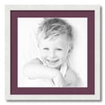thumbnail image 1 of ArtToFrames 20x20 Matted Picture Frame with 16x16 Single Mat Photo Opening Framed in 1.25 Satin White Frame and 2 Ruby Mat (FWM-3966-20x20), 1 of 8