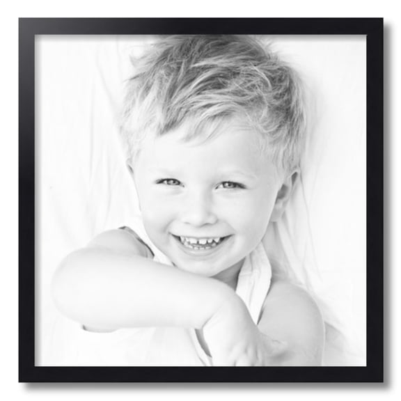 ArtToFrames 20x20 inch Satin Black Picture Frame, Black 20" x 20" Wood Poster Frame (WOM-4654) 1234