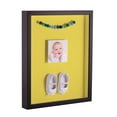 thumbnail image 1 of ArtToFrames 20x24 Inch Shadow Box Picture Frame, with a Satin Black Tall 1 Wide Shadowbox frame and Canary Mat Backing (4654), 1 of 7